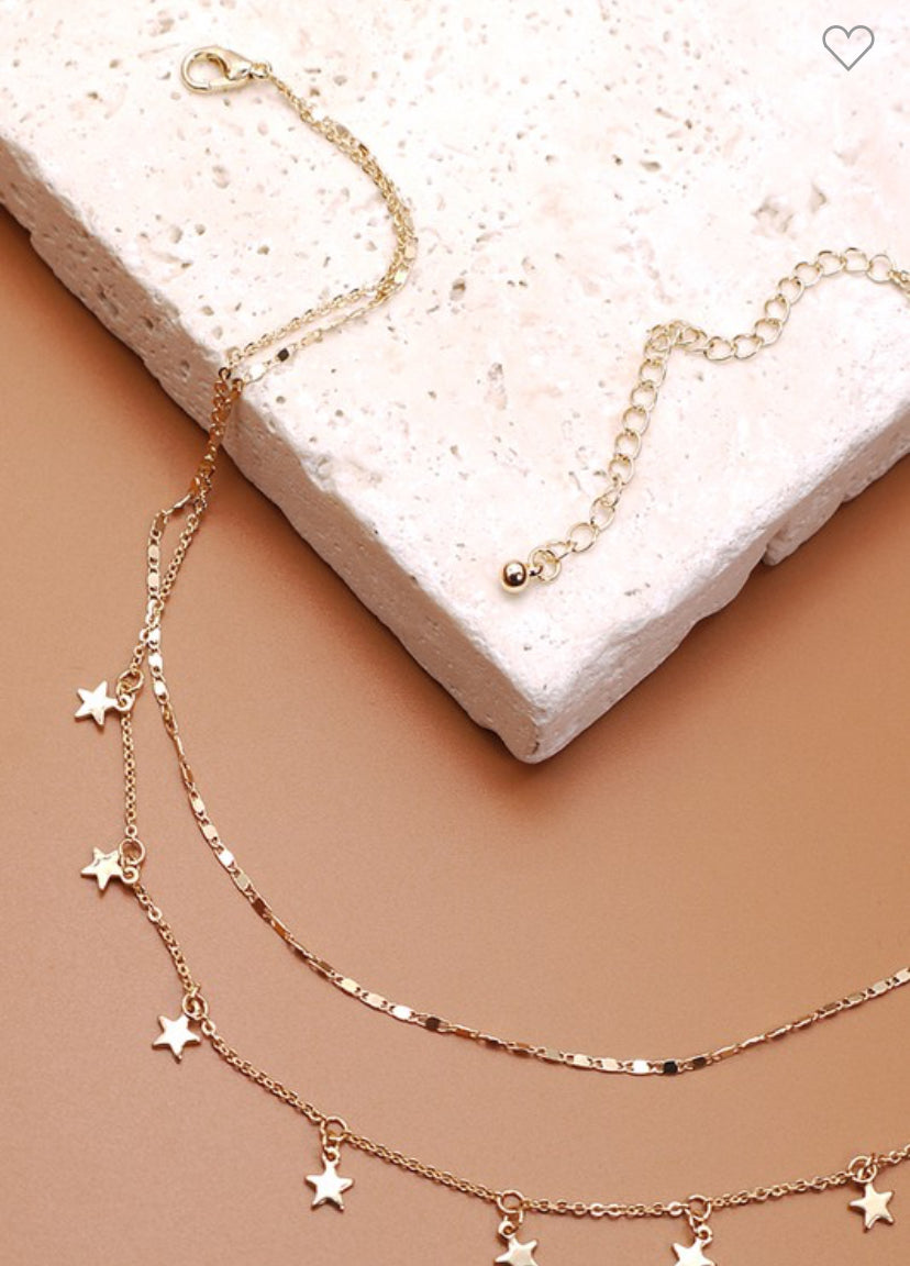 Double Layer Star Necklace