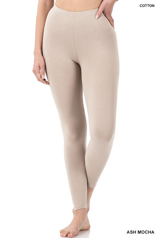 Premium Cotton Full-Length Leggings