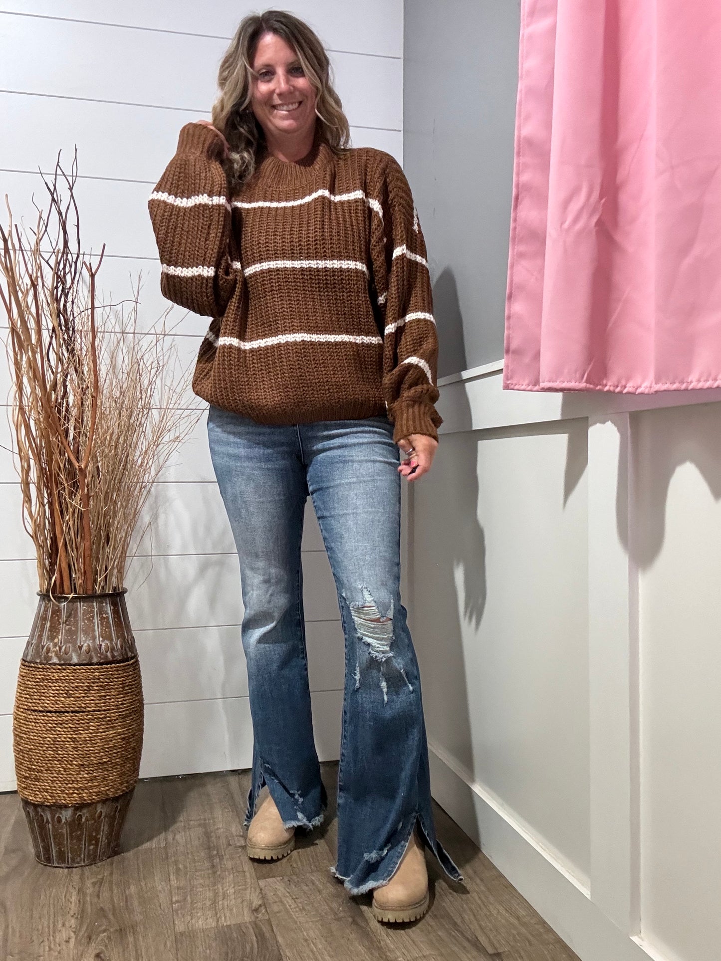 Mazie Striped Chunky Sweater