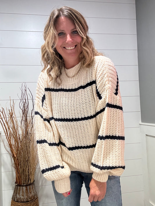 Mazie Striped Chunky Sweater