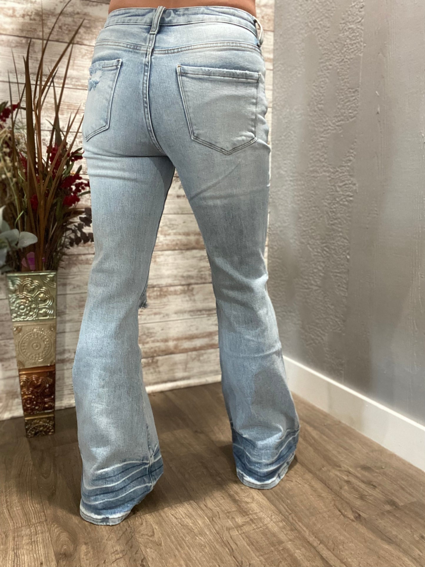 Shiloh Distressed Flare Jeans