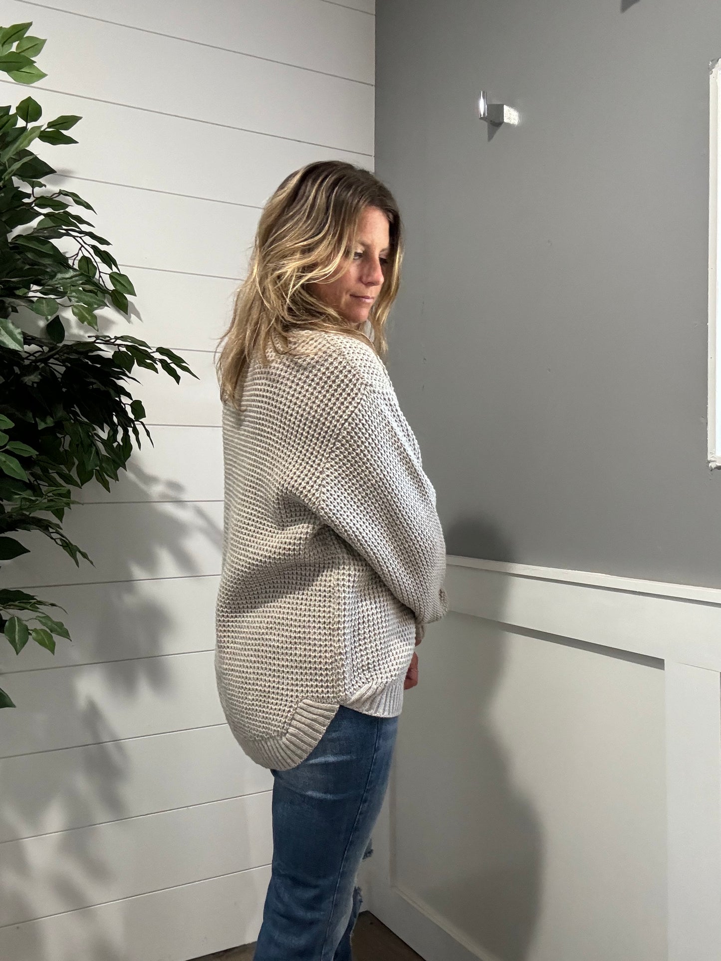 Soft and Sweet Knit Sweater - heather mocha