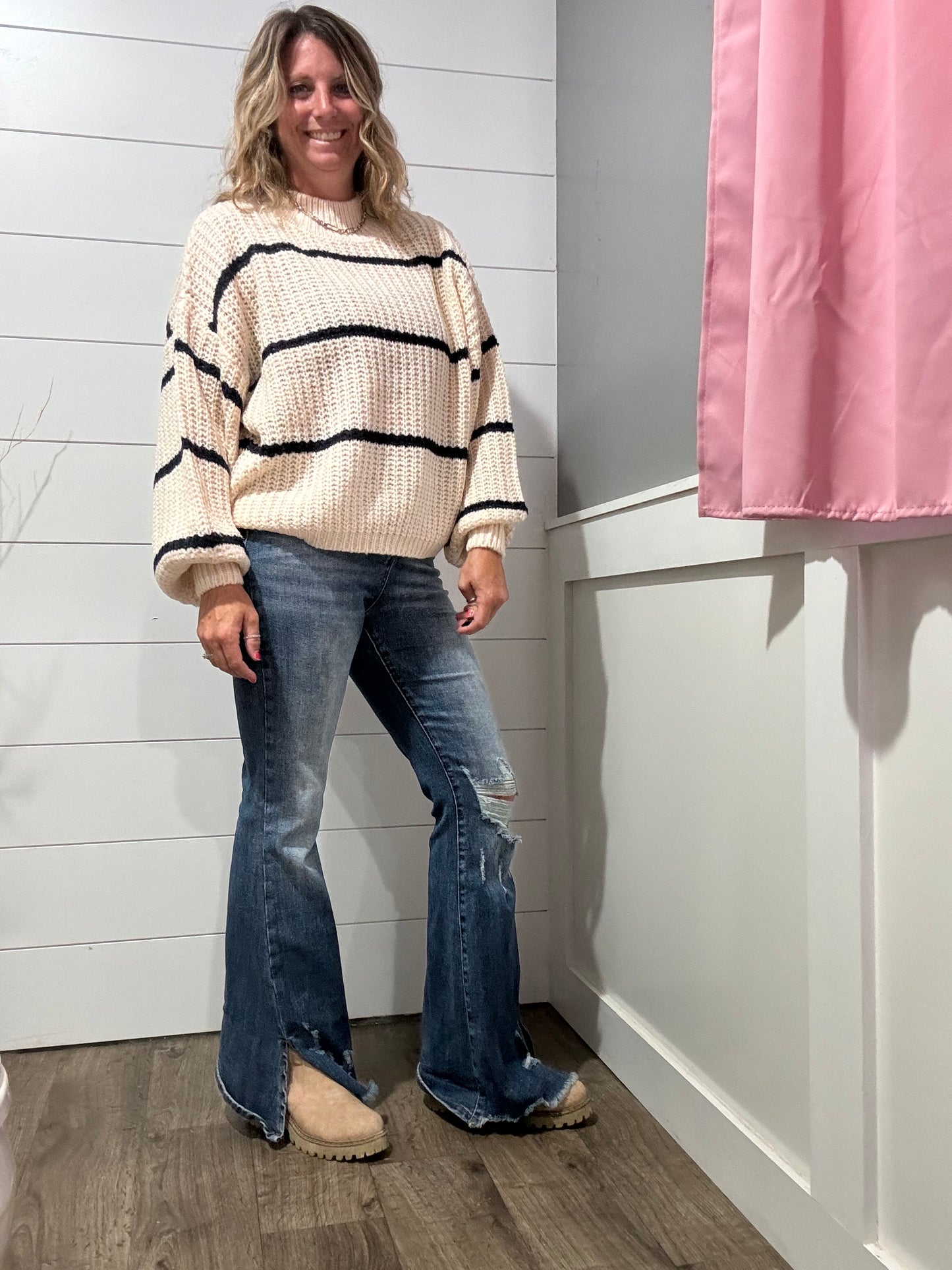 Mazie Striped Chunky Sweater