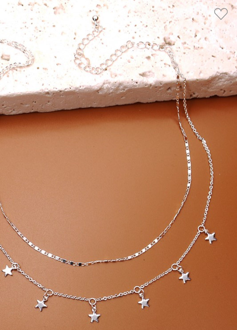 Double Layer Star Necklace